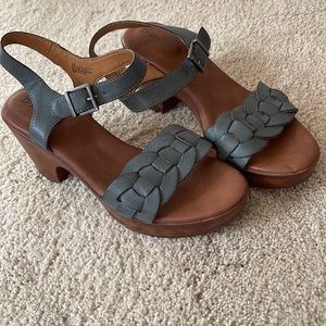 B.O.C. Wedge Sandals ( Bluish Gray )